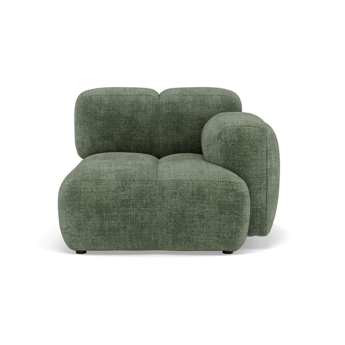 LISA DESIGN Grace - module d'assise droit en velours texturé