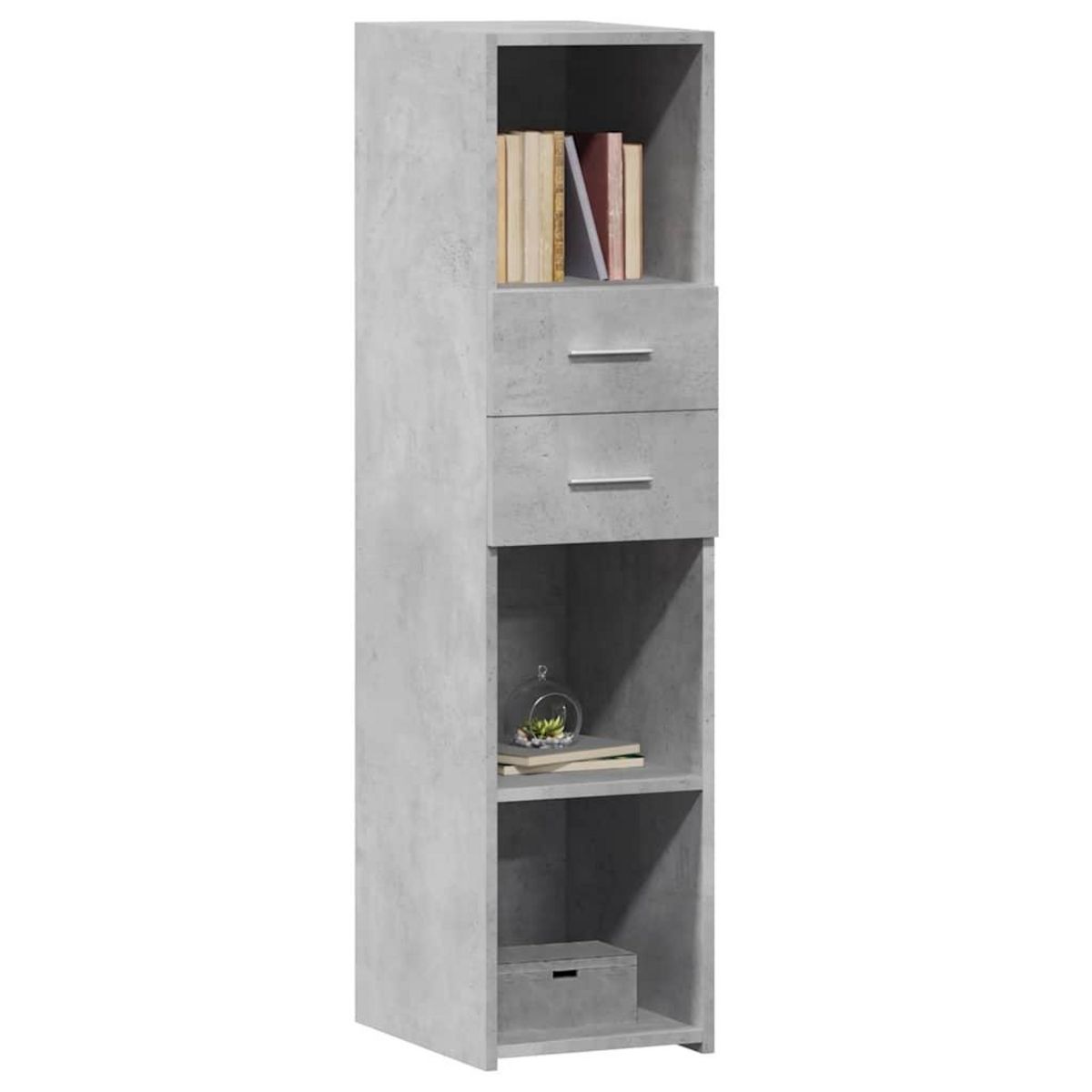 VIDAXL Buffet haut gris beton 30x42,5x124 cm bois d'ingenierie