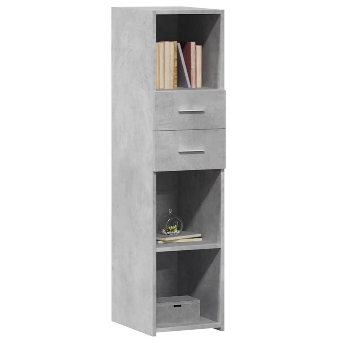 VIDAXL Buffet haut gris beton 30x42,5x124 cm bois d'ingenierie