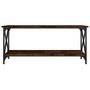 Voir la diapositive 4 : VIDAXL Table basse Chene fume 100x45x45 cm Bois d'ingenierie et fer