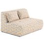 Voir la diapositive 4 : LISA DESIGN Onyx - canapé droit 2 places motif graphique en tissu