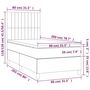 Voir la diapositive 6 : VIDAXL Sommier a lattes de lit et matelas et LED Marron fonce 80x200cm