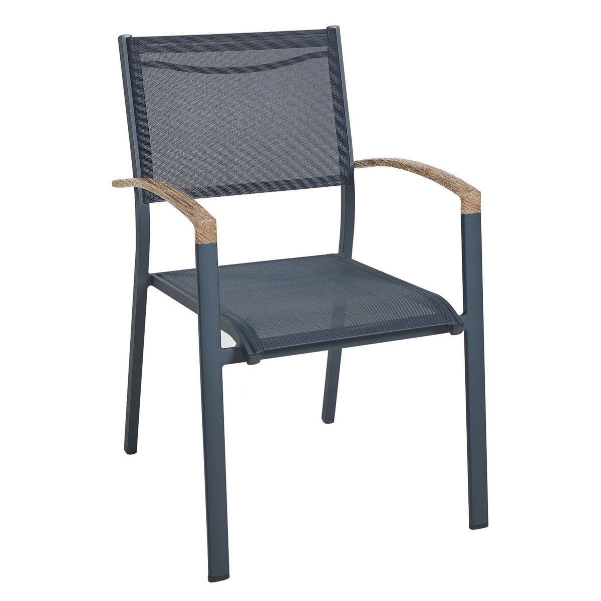 GARDENSTAR Fauteuil de jardin aluminium gris bleuté