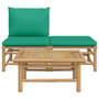 Voir la diapositive 3 : VIDAXL Salon de jardin 3 pcs avec coussins vert bambou