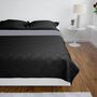 Voir la diapositive 3 : VIDAXL Couvre-lit a double face matelasse Noir/Gris 220x240 cm