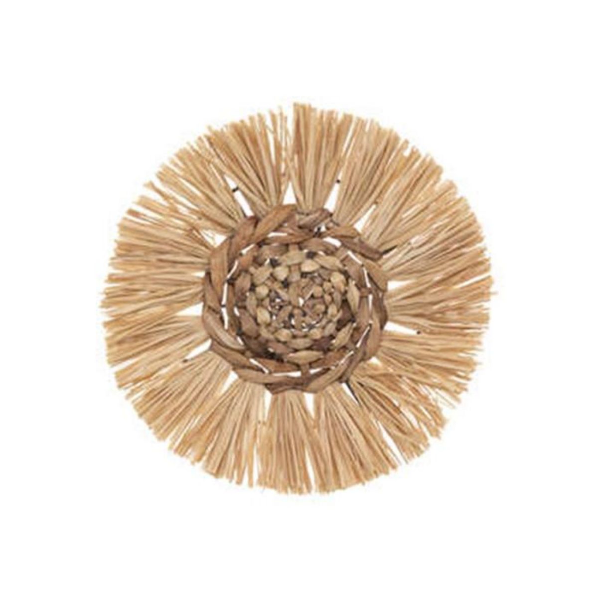 ATMOSPHERA Lot de 3 Décorations Murales  Raphia  35cm Naturel