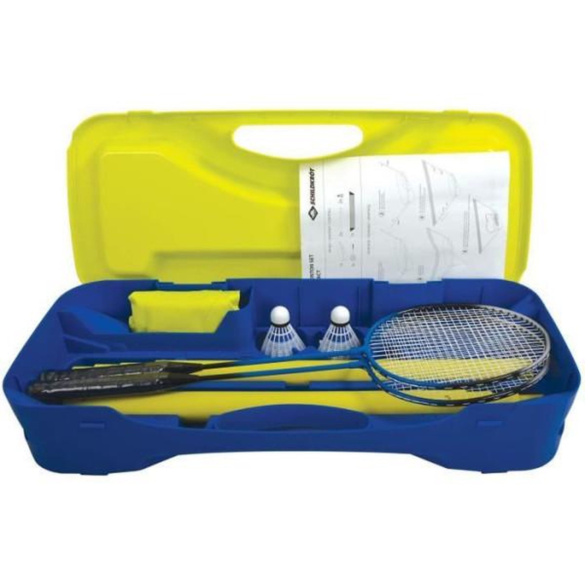 Voir la diapositive 3 : SCHILDKROT Ensemble de badminton - SCHILDKROT - Donic Schildkröt - 2 raquettes - 1 filet - Couleur bleu/jaune