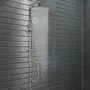 VIDAXL Ensemble de douche a deux tetes avec douchette Acier inoxydable