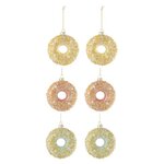 Paris Prix Lot de 6 Sujets de Noël  Donuts  9cm Multicolore