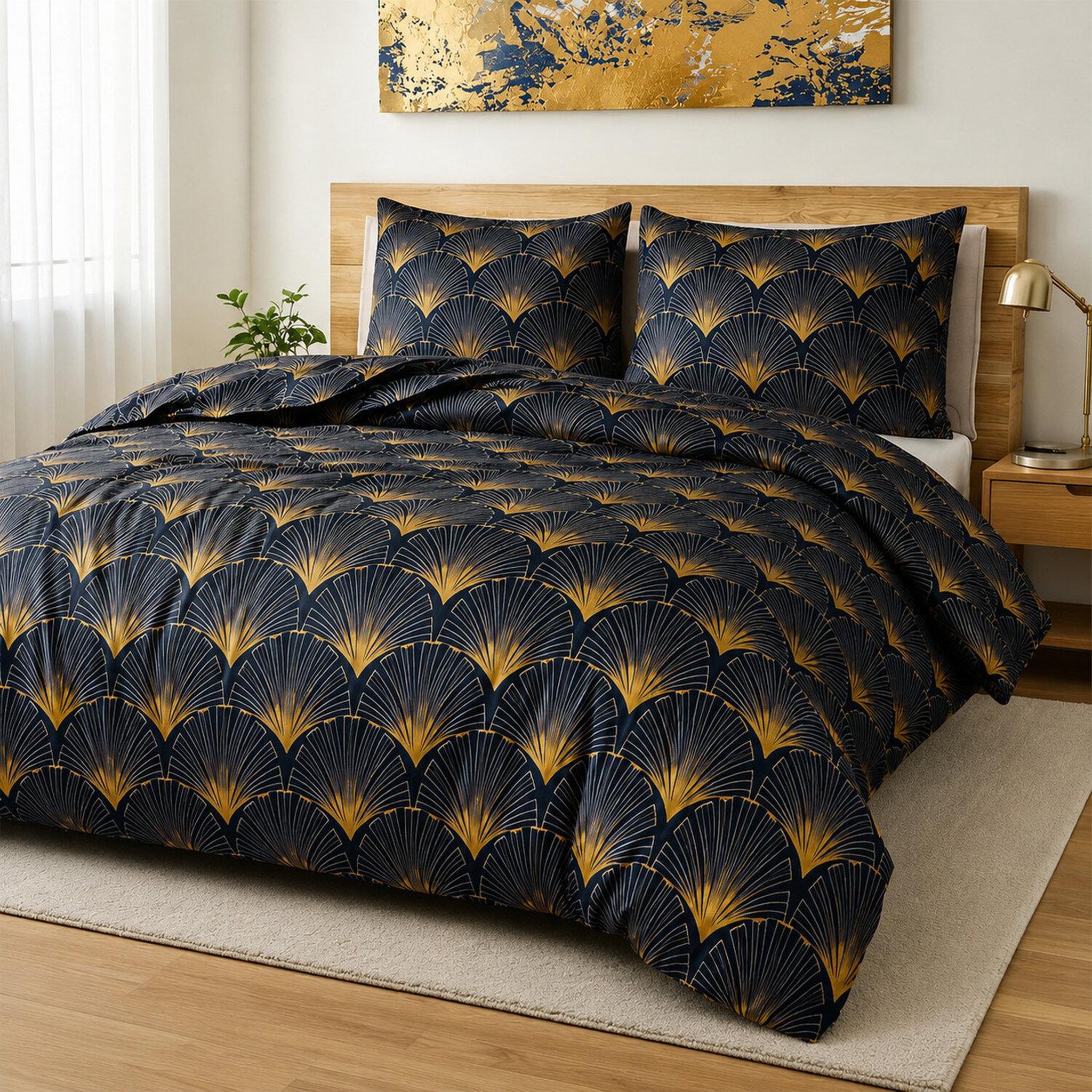 Voir la diapositive 2 : Les Ateliers du Linge Parure housse de couette 100% polyester microfibre 75gsm opera