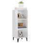 Voir la diapositive 4 : VIDAXL Buffet Blanc brillant 34,5x32,5x90 cm Bois d'ingenierie