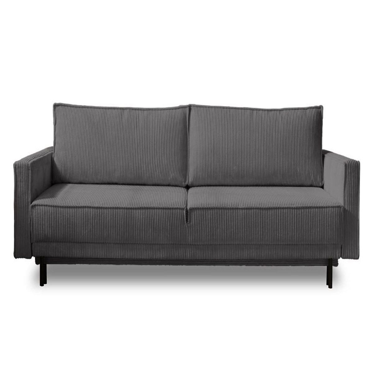 LISA DESIGN Charlie - canapé 3 places convertible avec coffre - en velours côtelé