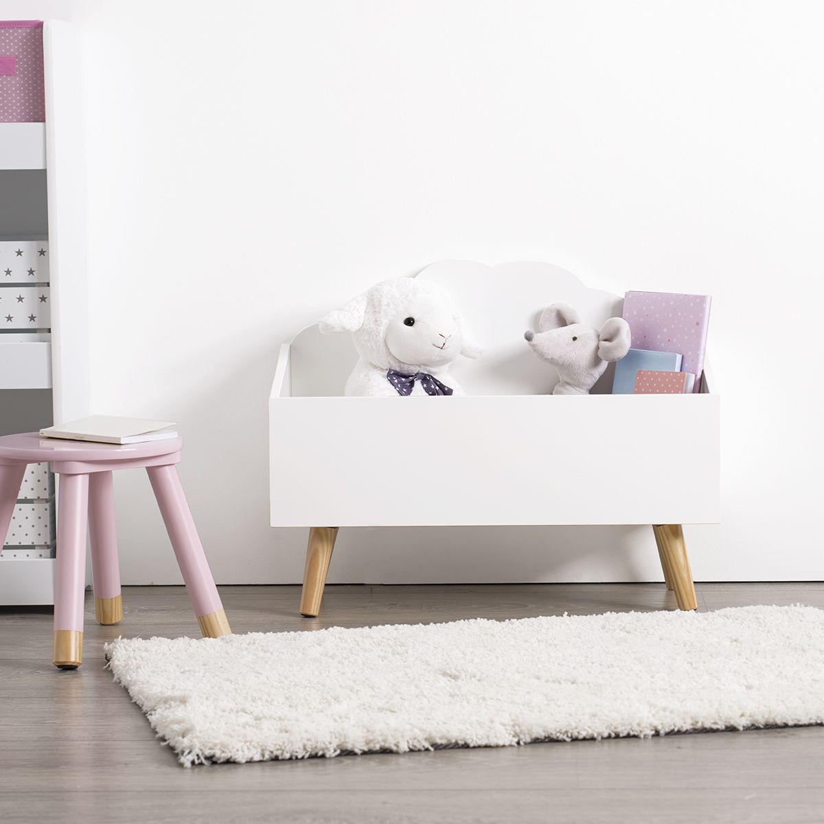 ATMOSPHERA Coffre de rangement enfant en bois CLOUDY