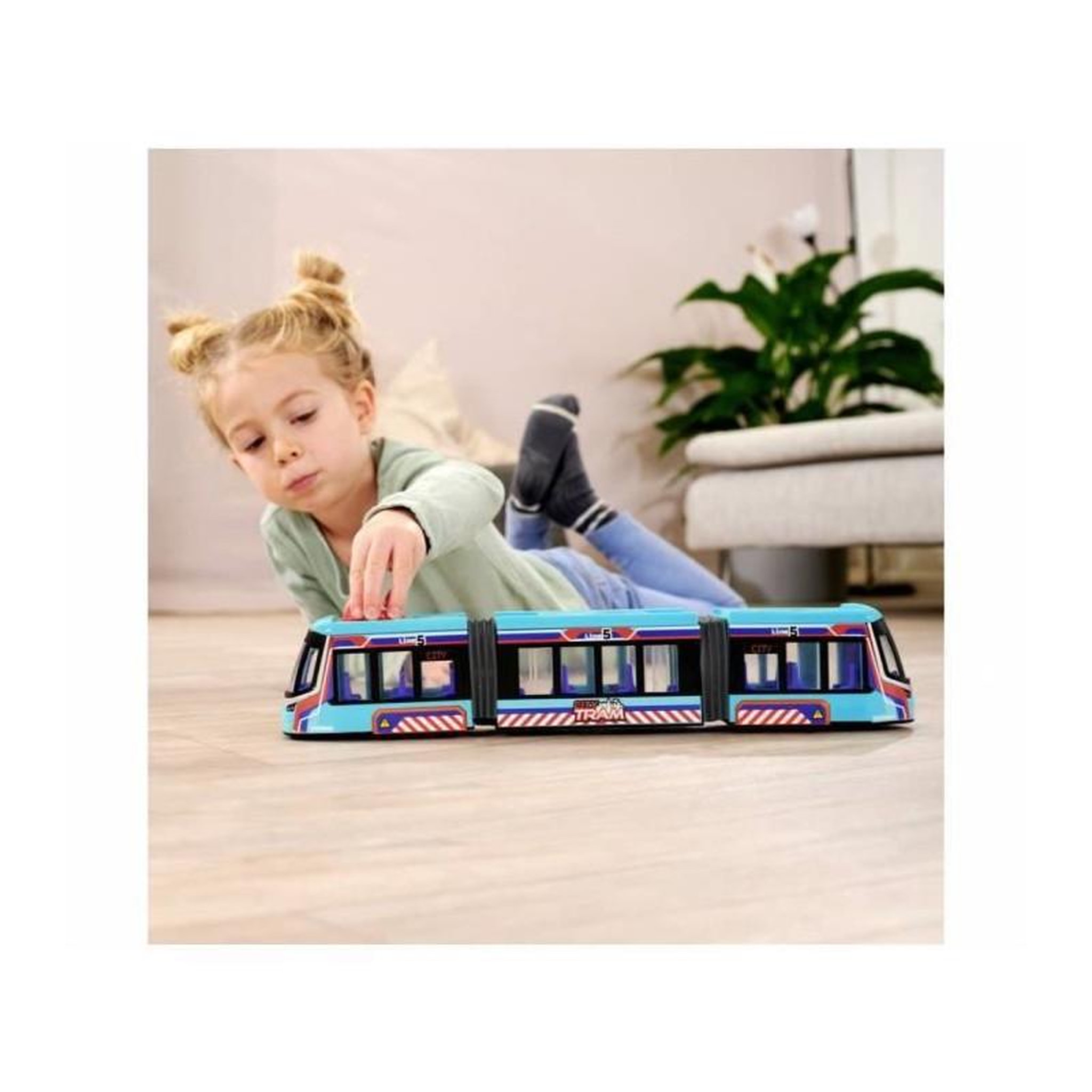 Voir la diapositive 3 : SIMBA.DICKIE.GROUP Dickie - Tram Siemens Avenio - 42 cm - Roues directionnelles - Portes ouvrantes