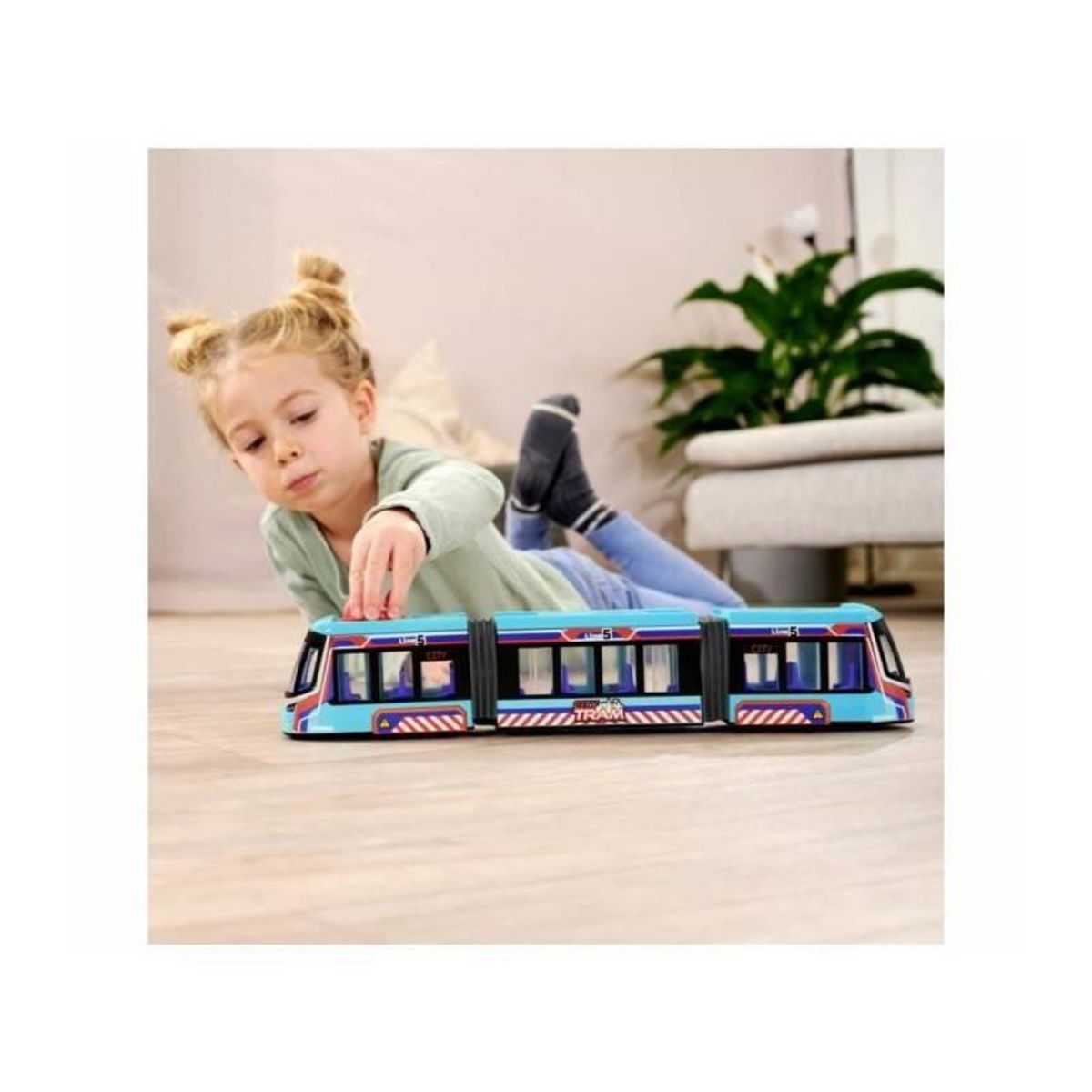 SIMBA.DICKIE.GROUP Dickie - Tram Siemens Avenio - 42 cm - Roues directionnelles - Portes ouvrantes