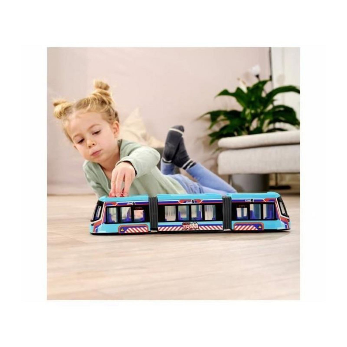 SIMBA.DICKIE.GROUP Dickie - Tram Siemens Avenio - 42 cm - Roues directionnelles - Portes ouvrantes