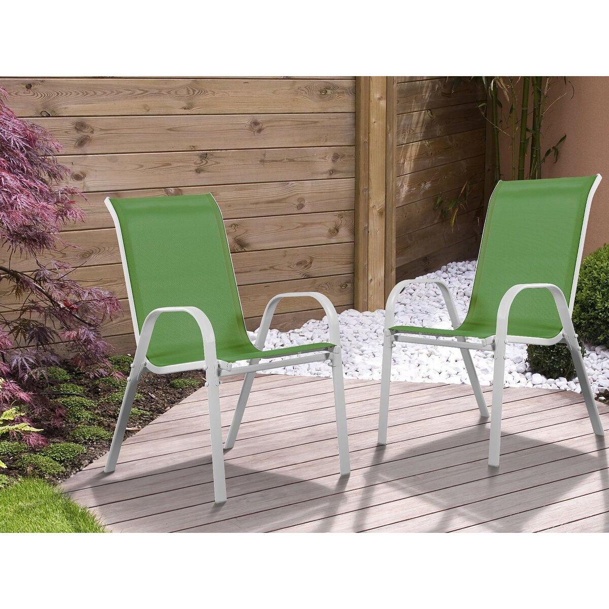 Habitat et Jardin Fauteuil jardin Textilène  Cordoba  - Phoenix - Vert - Lot de 2