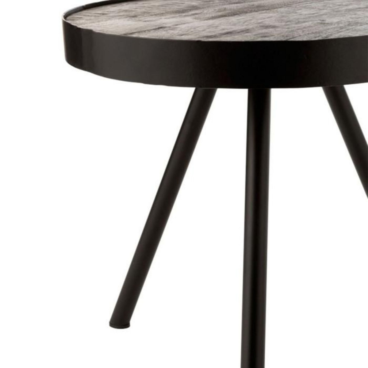 Paris Prix Table d'Appoint en Bois & Fer  Fien  50cm Naturel