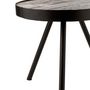 Voir la diapositive 2 : Paris Prix Table d'Appoint en Bois & Fer  Fien  50cm Naturel