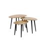 Voir la diapositive 5 : LISA DESIGN Kota - lot de 3 tables basses - bois massif d'acacia