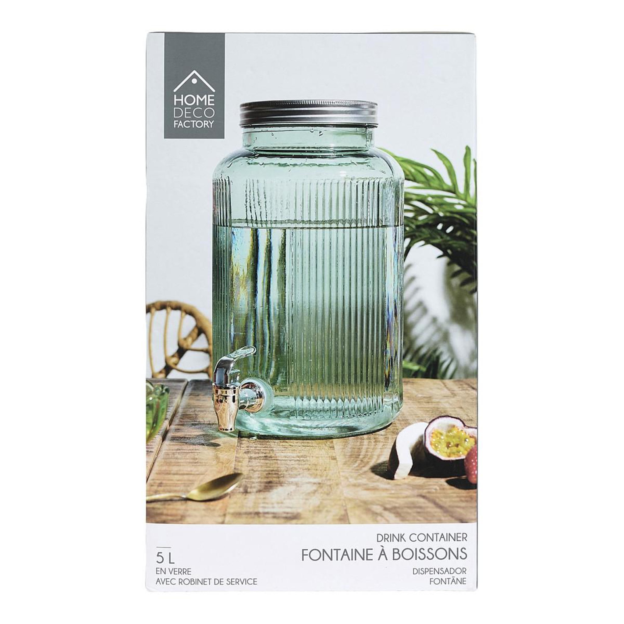 Voir la diapositive 5 : COOK CONCEPT Distributeur de boisson en verre  colores  5l transparent