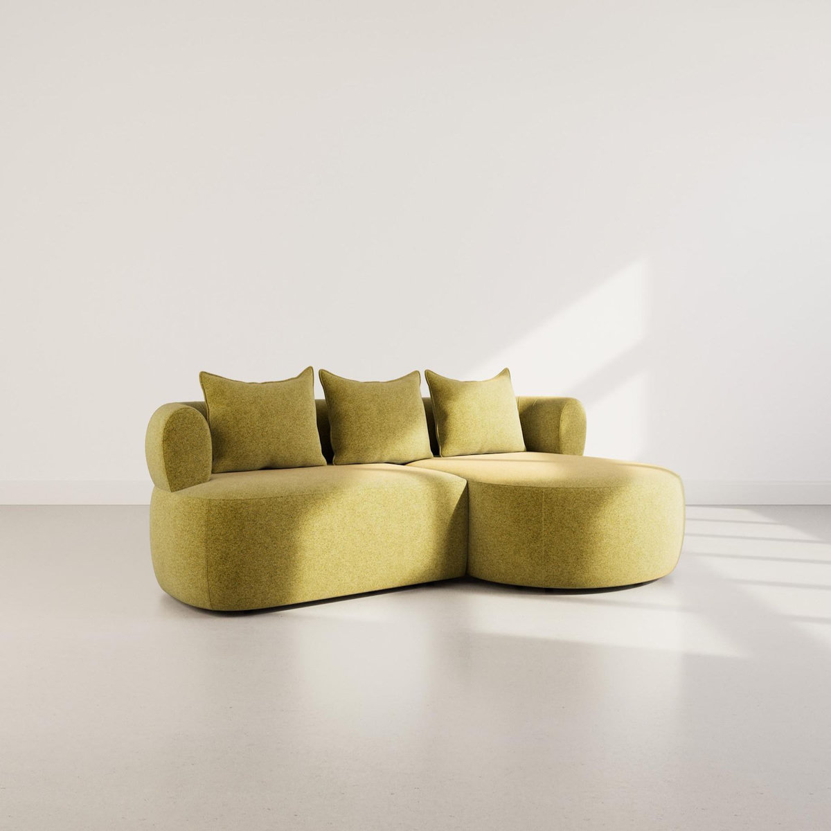 LISA DESIGN Angela - canapé d'angle droit 4 places en velours texturé