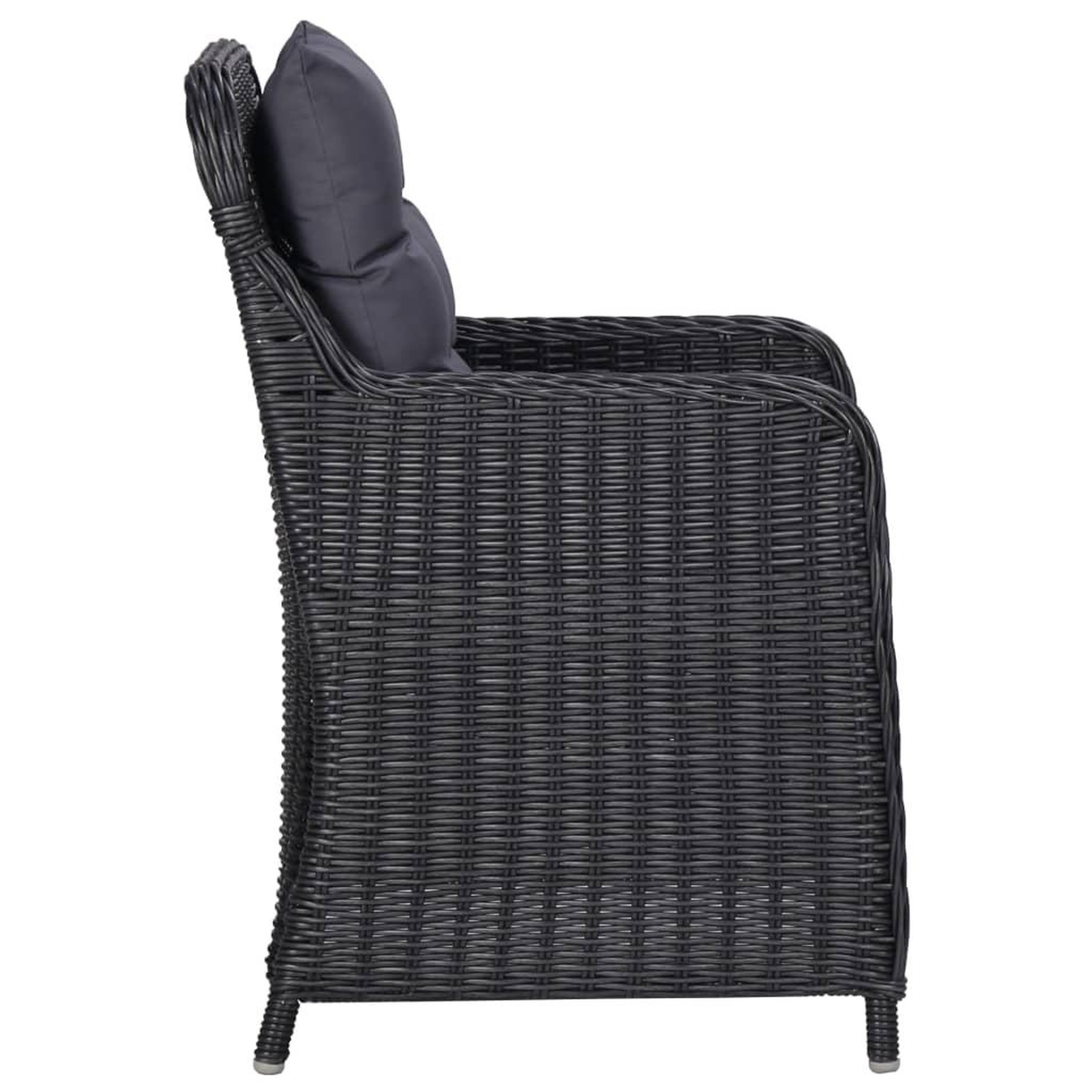 Voir la diapositive 4 : VIDAXL Ensemble a manger de jardin 9 pcs Resine tressee Noir
