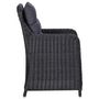 Voir la diapositive 4 : VIDAXL Ensemble a manger de jardin 9 pcs Resine tressee Noir