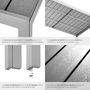 Voir la diapositive 4 : tectake Table de jardin en aluminium et plastique gris/argent