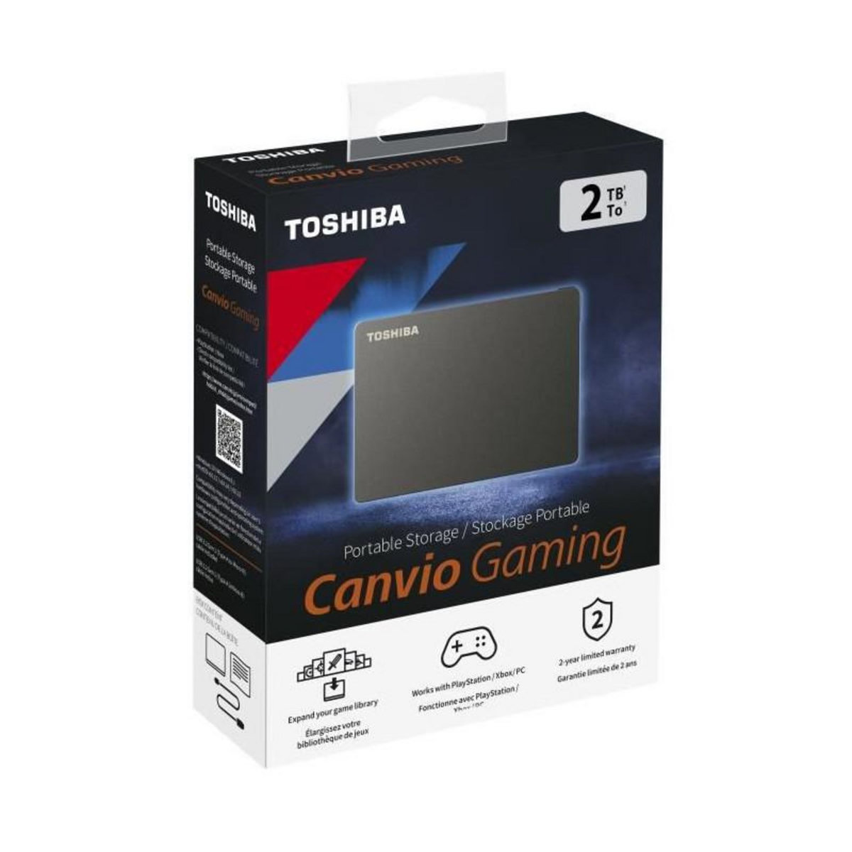 Toshiba TOSHIBA - Disque dur externe Gaming - Canvio Gaming - 2To - PS4 Xbox - 2,5 HDTX120EK3AA