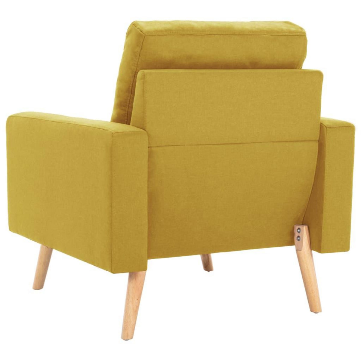 VIDAXL Fauteuil jaune tissu