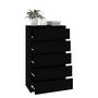 Voir la diapositive 5 : VIDAXL Commode Noir 60x36x103 cm Bois d'ingenierie