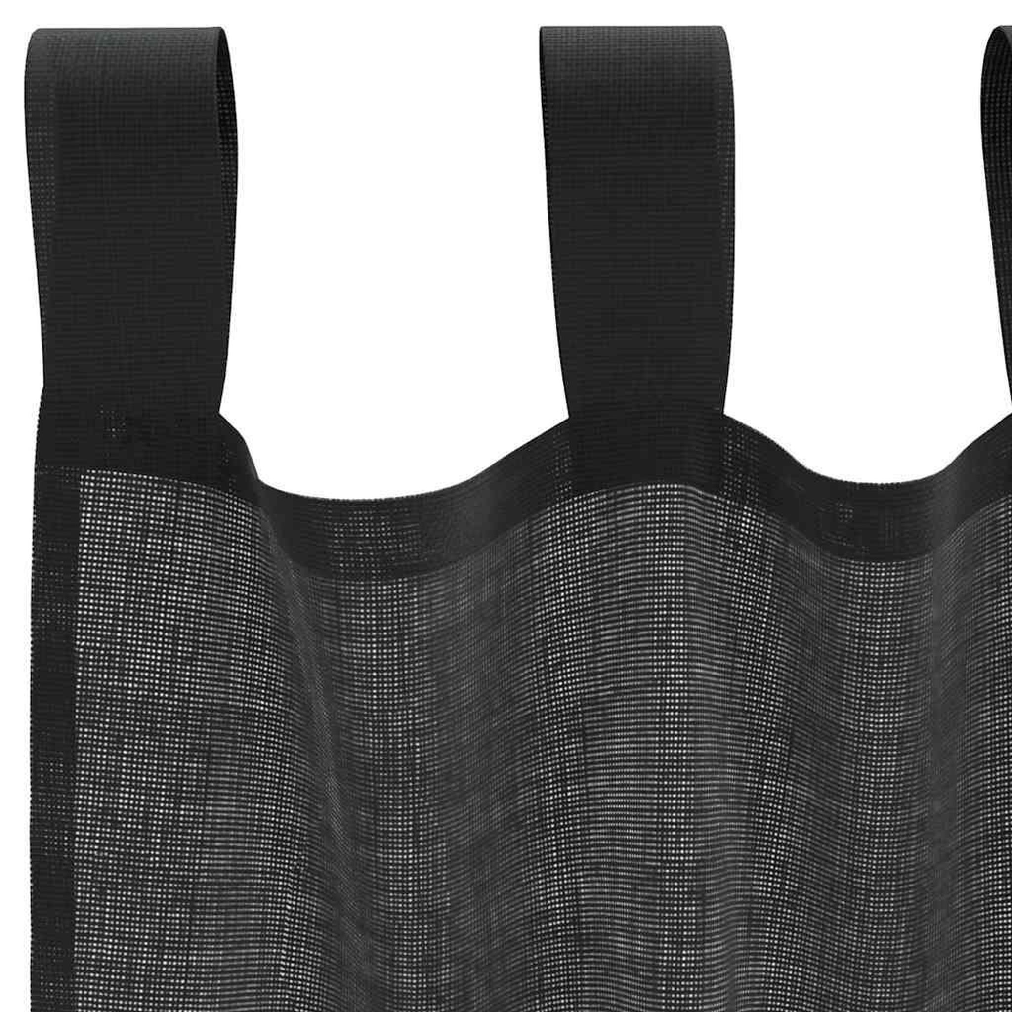 Voir la diapositive 5 : VIDAXL Rideaux en voile avec passe-tringles 2 pcs noir