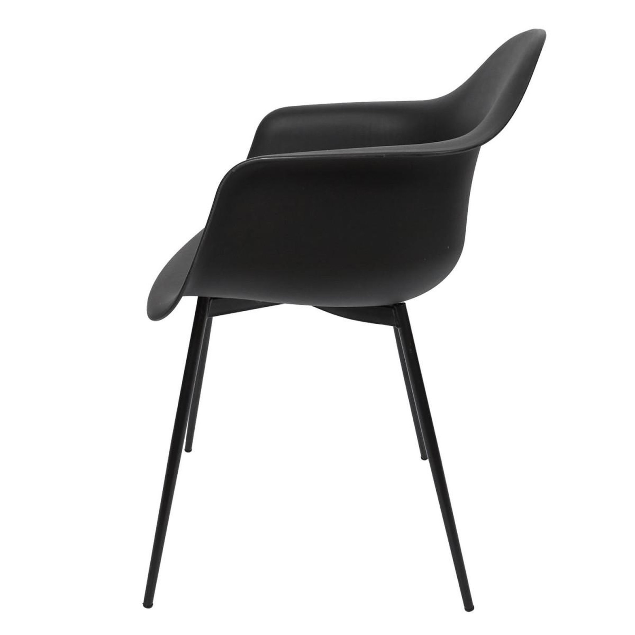 Voir la diapositive 5 : The Home Deco Factory Lot de 4 chaises fauteuil  gustav  85cm noir