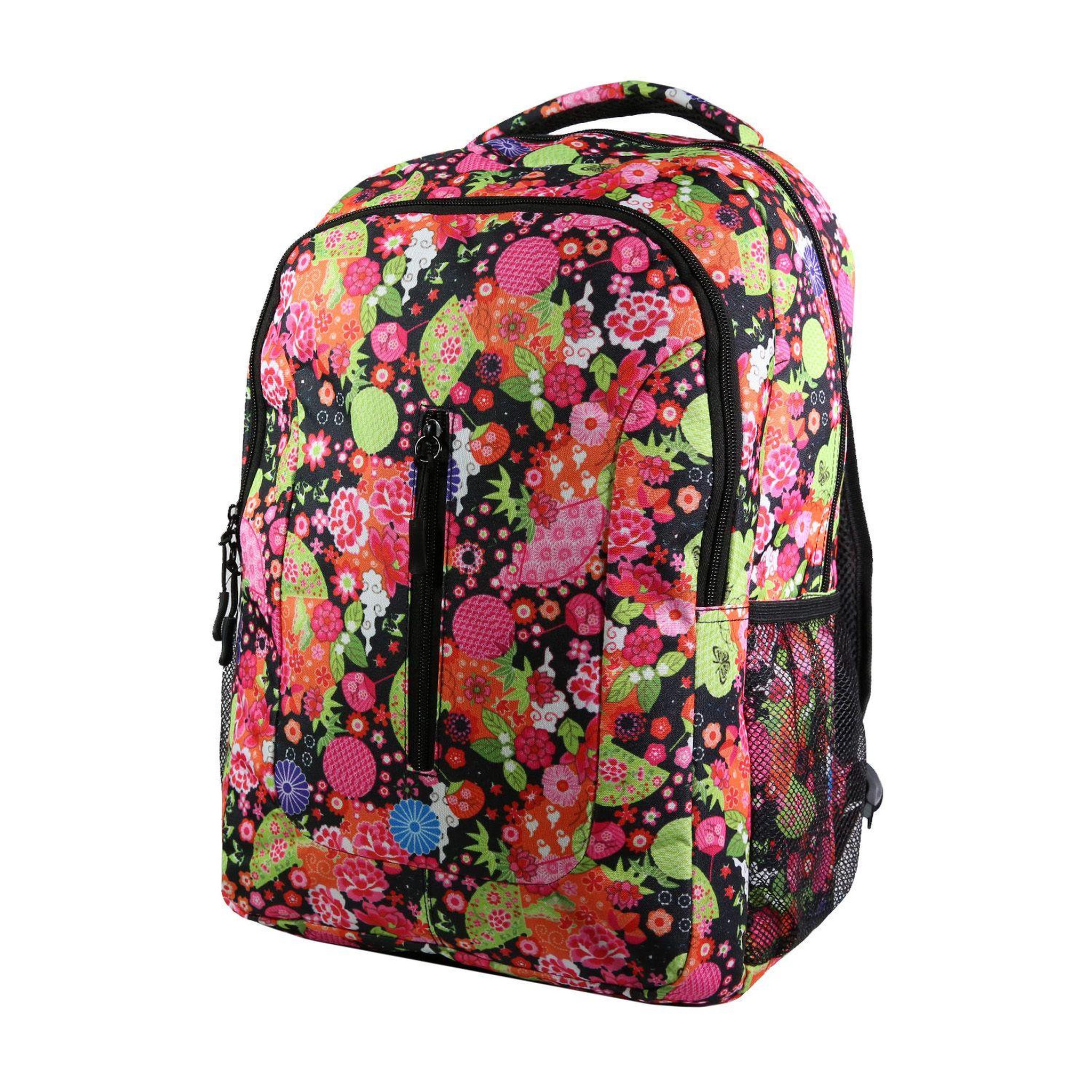 Voir la diapositive 2 : Bagtrotter BAGTROTTER Set de sac à dos, sac gym et trousse Bagtrotter Multicolore Fleurs japonaises