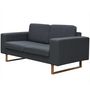 Voir la diapositive 2 : VIDAXL Ensemble de canapes a 2 places et a 3 places gris fonce