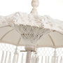 Voir la diapositive 3 : Paris Prix Parasol Déco  Pompons  90cm Crème & Argent