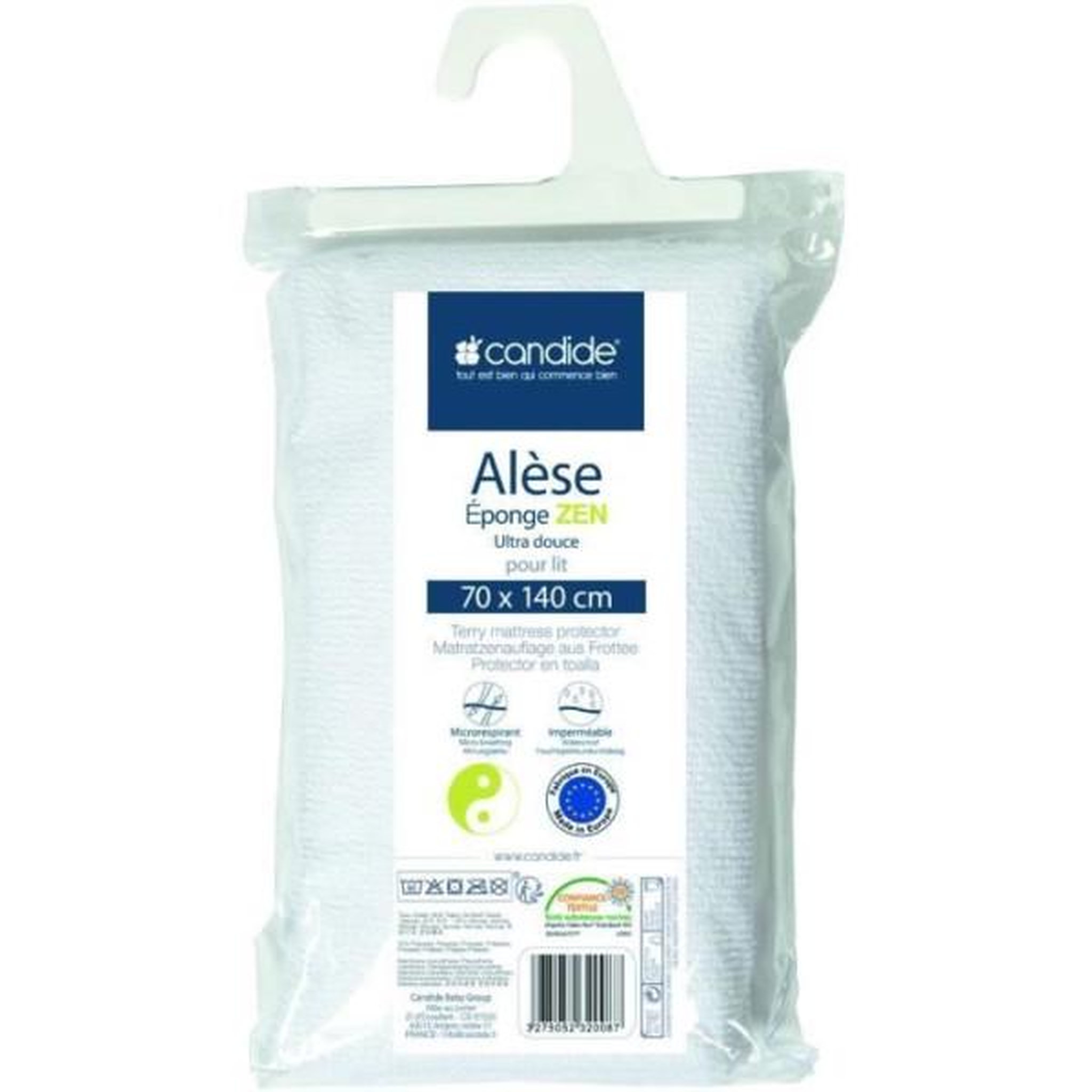 CANDIDE Alese éponge Zen - CANDIDE - 232008 - 70x140 cm - Blanc