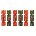 FEERIC LIGHT & CHRISTMAS Lot de 6 crackers imprimés Casse-Noisette - Rouge et vert
