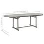 Voir la diapositive 6 : VIDAXL Table a dîner de jardin (160-240)x100x75cm Bois d'acacia massif