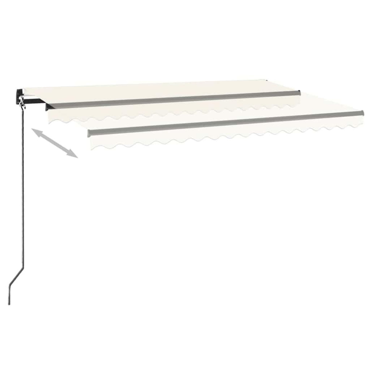 VIDAXL Auvent manuel retractable 450x300 cm Creme