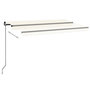 Voir la diapositive 3 : VIDAXL Auvent manuel retractable 450x300 cm Creme