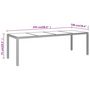 Voir la diapositive 6 : VIDAXL Table de jardin avec dessus en verre beige resine tressee