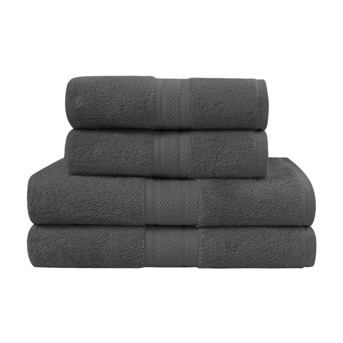 Sensei Maison Ensemble de bain 4 pièces (2 draps de bain + 2 serviettes de toilette) LUXURY