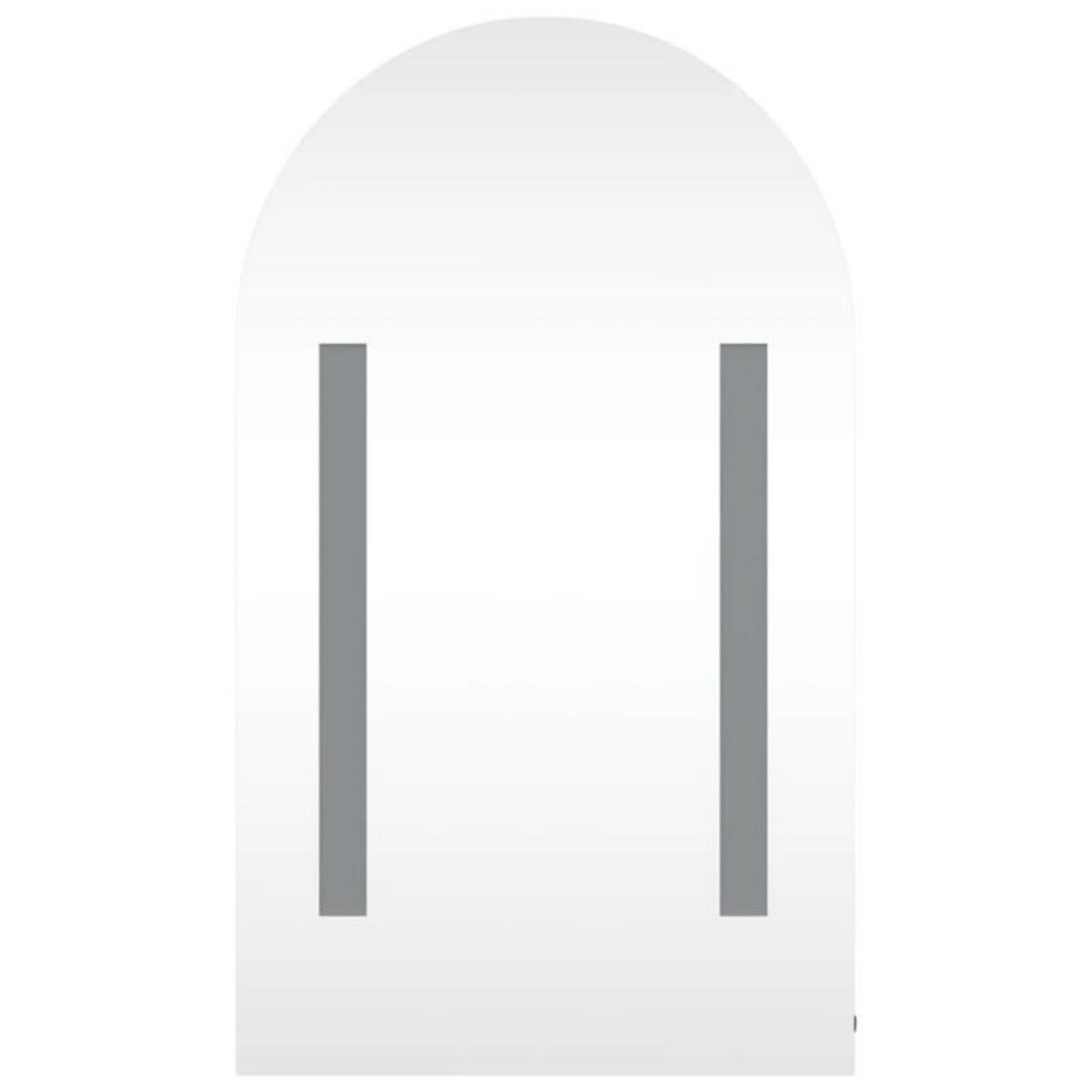 VIDAXL Armoire de bain à miroir avec LED arquée gris 42x13x70 cm