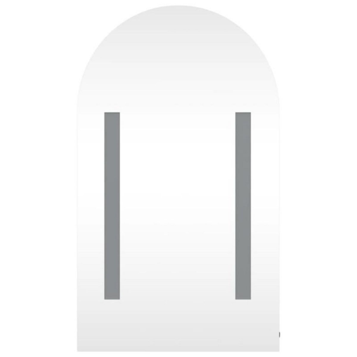 VIDAXL Armoire de bain à miroir avec LED arquée gris 42x13x70 cm