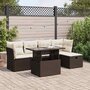 Voir la diapositive 1 : VIDAXL Salon de jardin avec coussins 6 pcs marron resine tressee