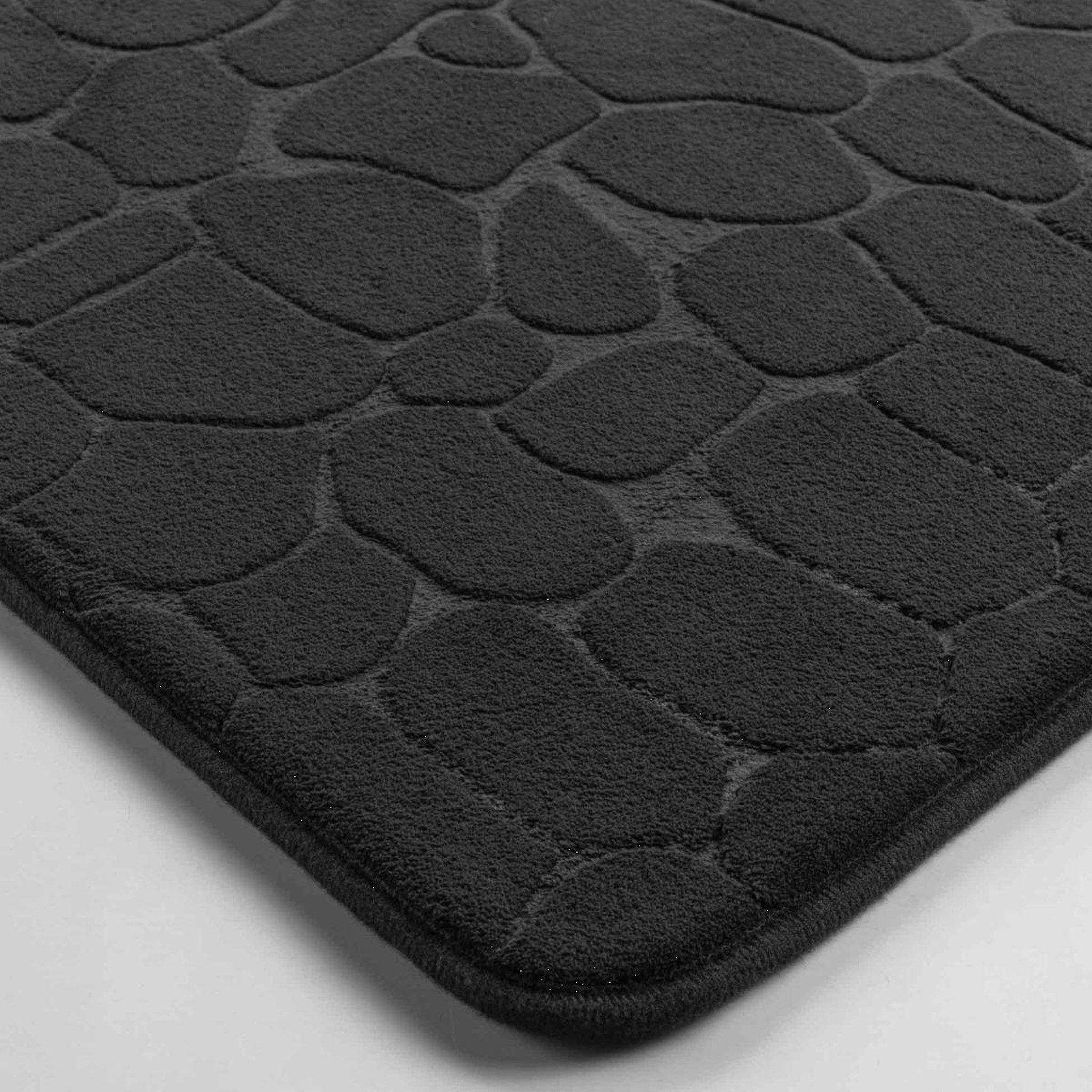 Voir la diapositive 3 : Douceur d'Intérieur Tapis de bain  ricochet  50x120cm noir