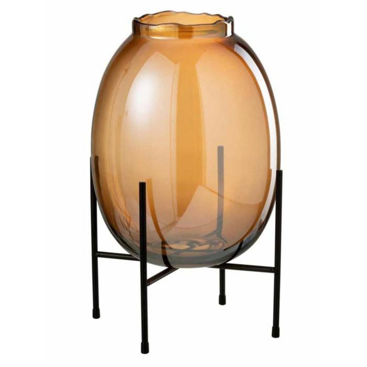 Paris Prix Vase sur Pied Design  Tonato  40cm Marron & Noir