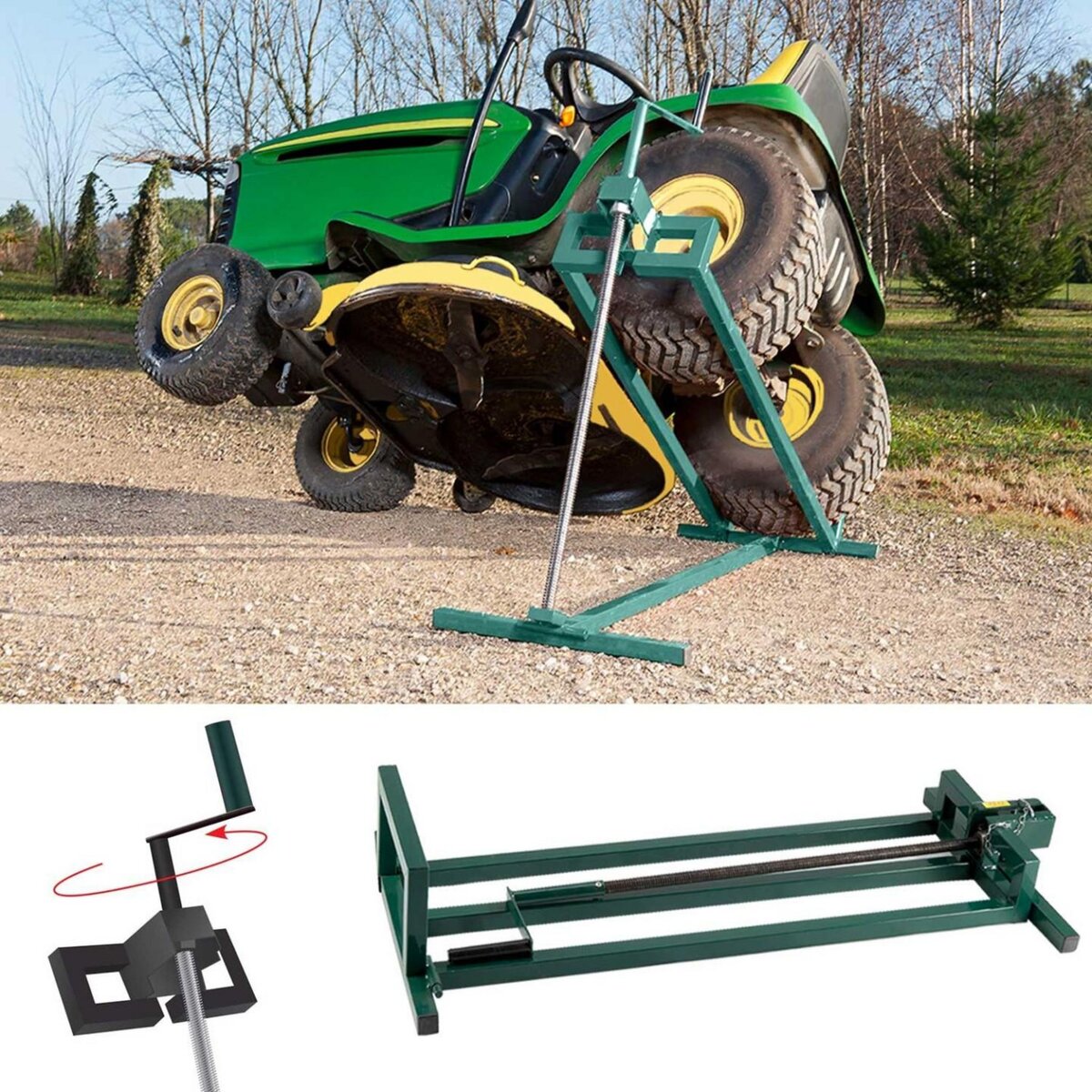 ID MARKET Cric lève tracteur tondeuse 400 KG